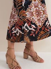 Phase Eight Brown Leather Ankle Strap Sandals - Image 5 of 5