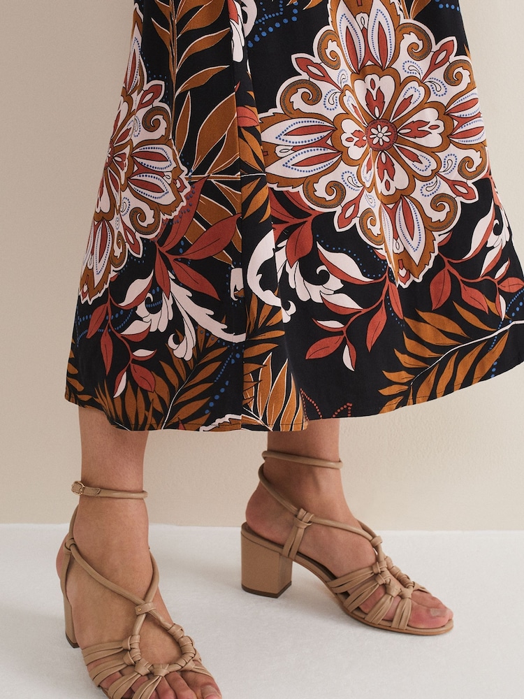 Phase Eight Brown Leather Ankle Strap Sandals - Image 5 of 5