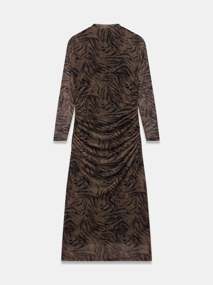 Mint Velvet Brown Mesh Midi Dress - Image 8 of 8 Mint Velvet Brown Mesh Midi Dress - Image 8 of 8