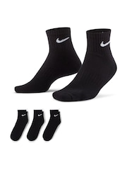 Svart - Ankel - Nike Everyday Cushioned Crew Socks 3 Paket - Bild 1 av 4