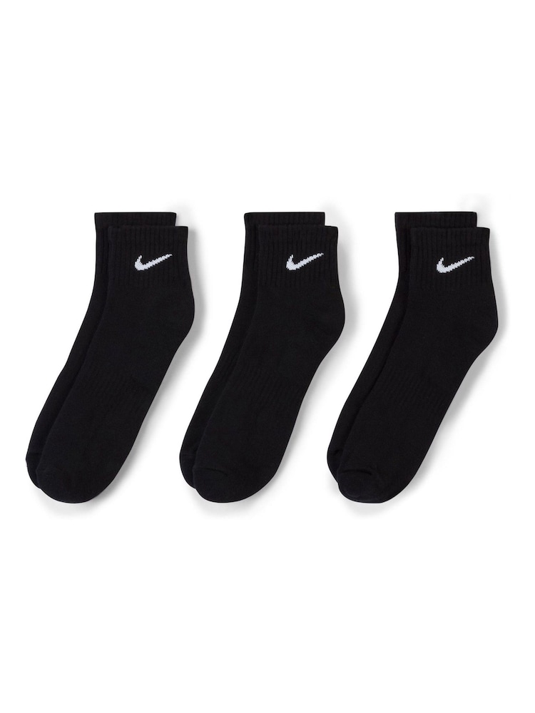 Svart - Ankel - Nike Everyday Cushioned Crew Socks 3 Paket - Bild 2 av 4