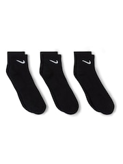 Svart - Ankel - Nike Everyday Cushioned Crew Socks 3 Paket - Bild 3 av 4