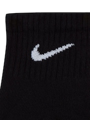Nike Black Ankle Everyday Cushioned Crew Socks 3 Pack - Image 6 of 6
