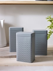Set of 3 Charcoal Grey Oakley Storage Tins - Image 2 of 5