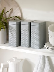 Set of 3 Charcoal Grey Oakley Storage Tins - Image 4 of 5