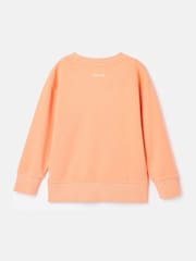 Joules Kids' Sundaze Orange Crew Neck Slogan Sweatshirt - Image 5 of 8