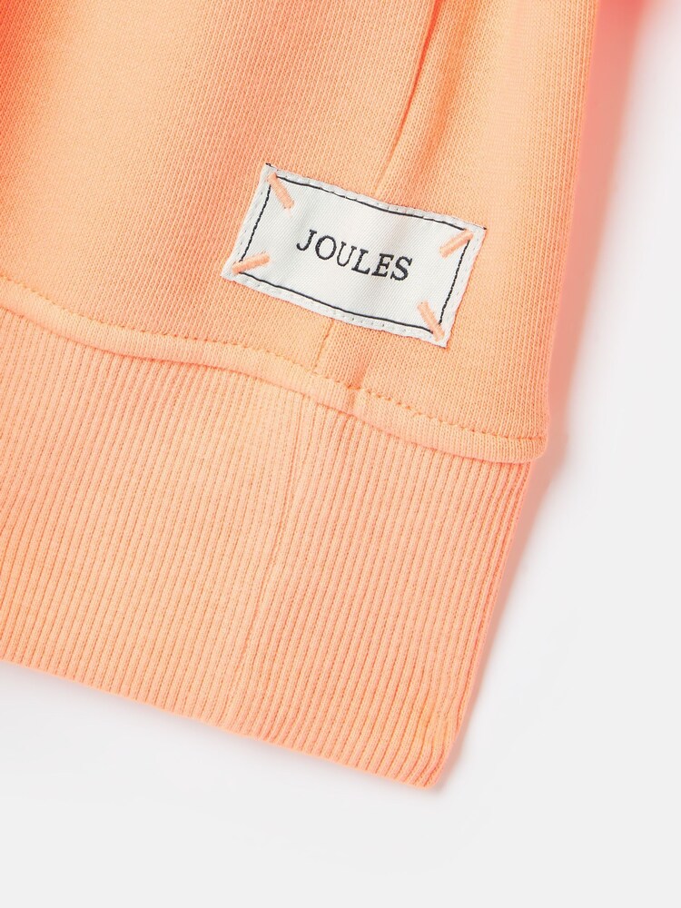 Joules Kids' Sundaze Orange Crew Neck Slogan Sweatshirt - Image 8 of 8
