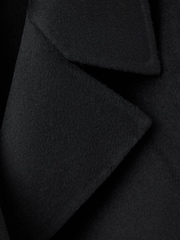 Mango Black Wool Blend Dropped Shoulder Coat - Image 4 of 4