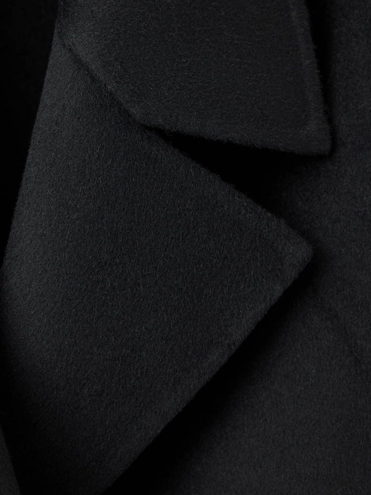 Mango Black Wool Blend Dropped Shoulder Coat - Image 4 of 4