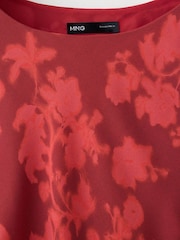 Mango Red Floral Long Sleeve Maxi Dress - Image 5 of 6