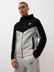 Nike Black/Grey Tech Fleece Zip-Up Hoodie - Image 1 of 4