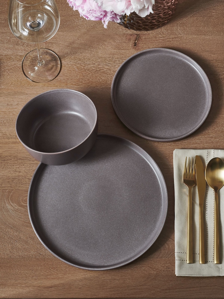 12 Piece Mineral Grey Elda Dinner Set - Image 2 of 5
