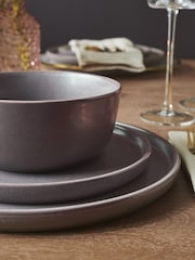 12 Piece Mineral Grey Elda Dinner Set - Image 3 of 5