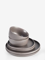 12 Piece Mineral Grey Elda Dinner Set - Image 5 of 5