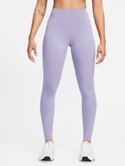Nike Lilac Purple Dri-FIT One High Waisted Leggings - Image 1 of 8
