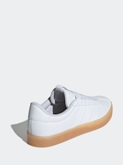 adidas White Brown adidas VL Court 3.0 Trainers - Image 4 of 9