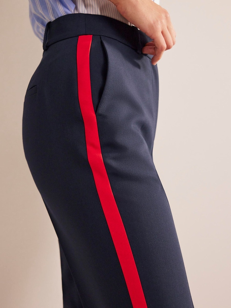 Formal Pants With Side Stripe Trousers Mens India Maje Tuxedo Stripe Dress  Pants Navy Wool US