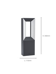 Eglo Black Riforano LED Linear Outdoor Post Light - Image 3 of 3