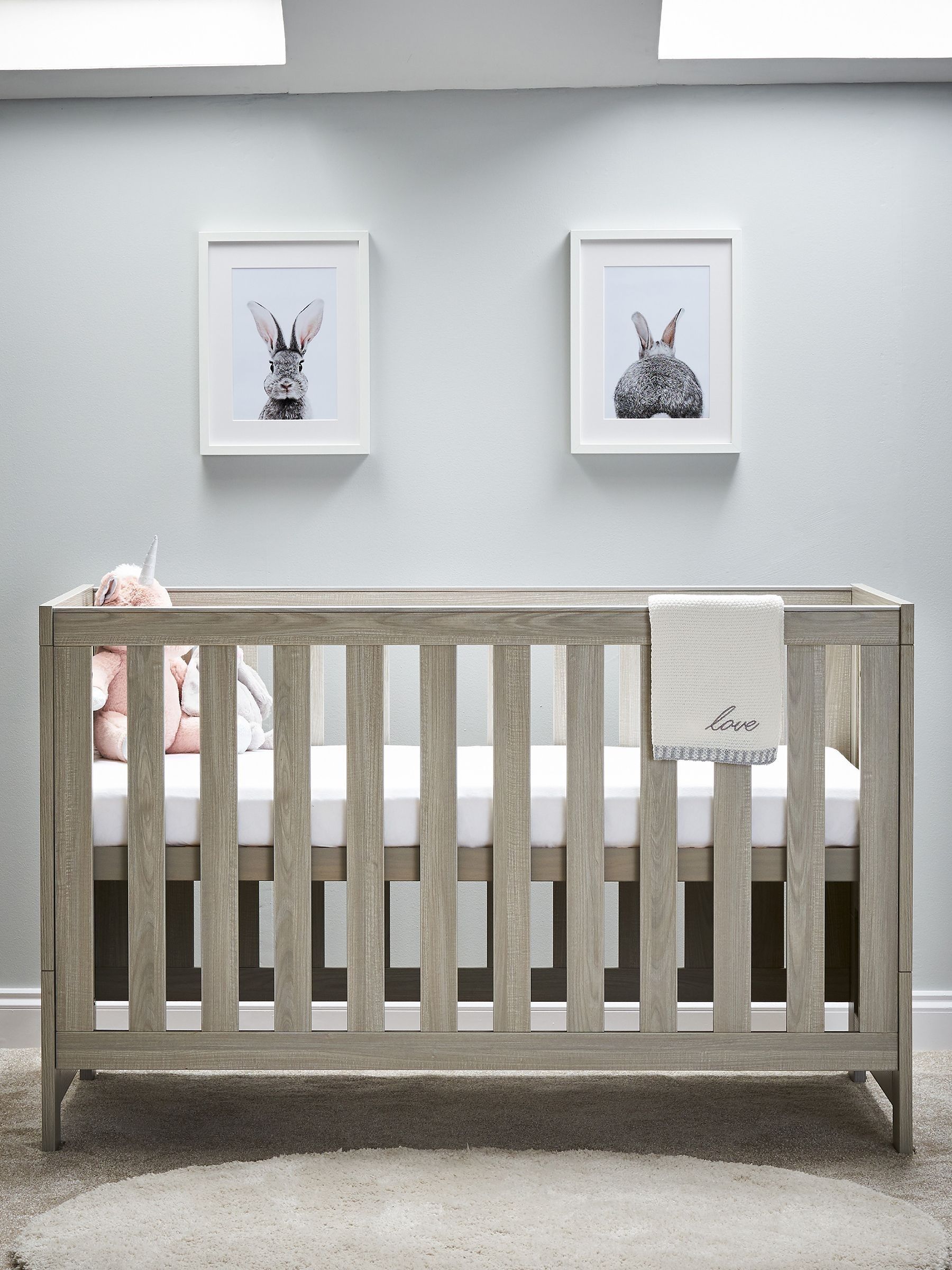 Obaby Nika Cot Bed - Wash Grey Size 140 X 70Cm - Image 3