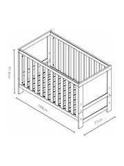 Obaby Grey Wash Nika Cot Bed - Image 2 of 6