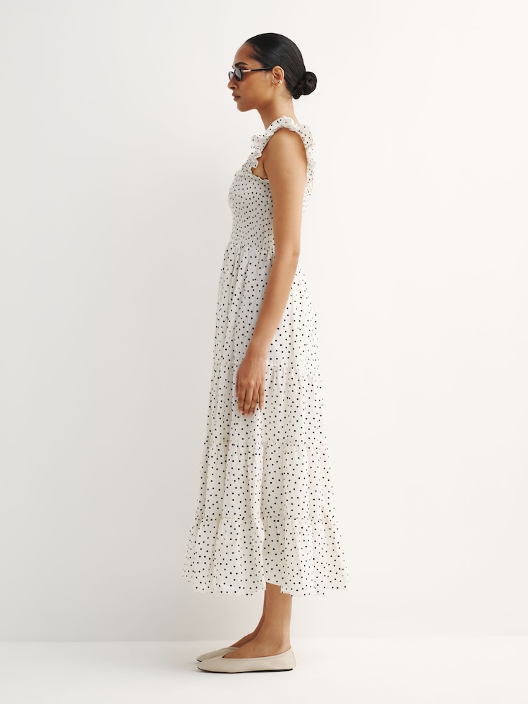 Rixo Cream Kendall Dress in Layla Dot - Image 2 of 6