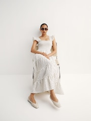 Rixo Cream Kendall Dress in Layla Dot - Image 3 of 6