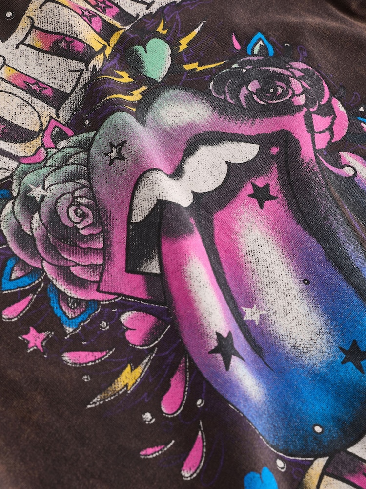 Grey Rolling Stones Oversized T-Shirt (3-16yrs) - Image 7 of 7