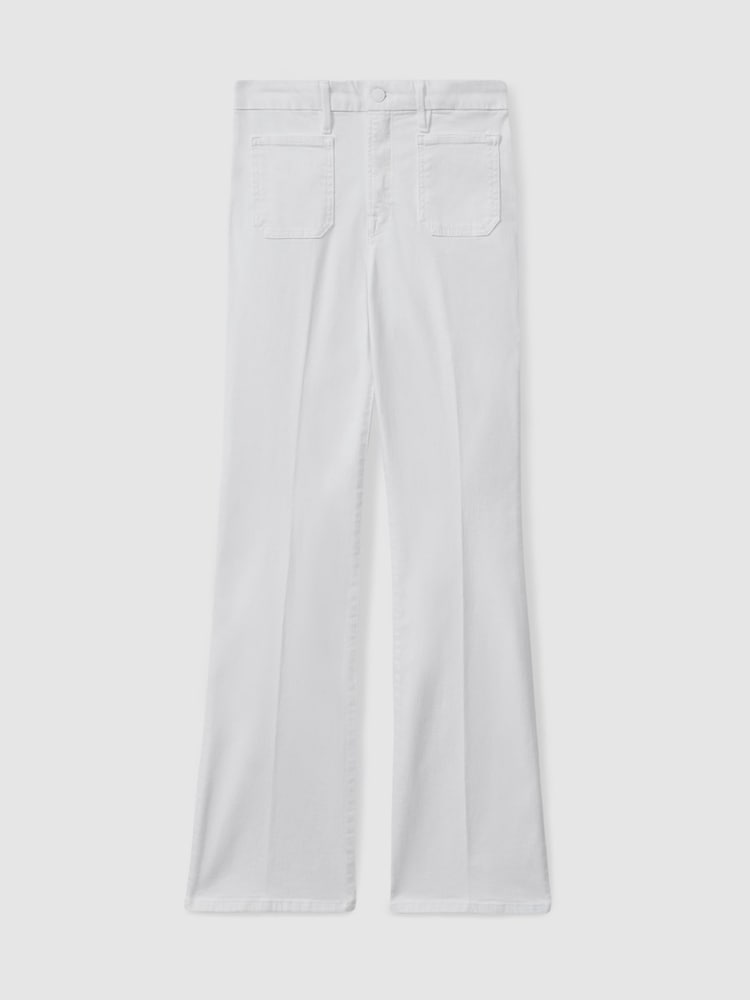 Good American White Good American High Rise Bootcut Jeans - Image 1 of 5