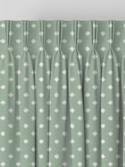 Laura Ashley Sage Louise Star Made to Measure 100% Cotton Curtains - Image 5 of 9