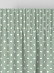 Laura Ashley Sage Louise Star Made to Measure 100% Cotton Curtains - Image 6 of 9