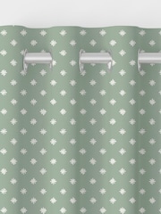Laura Ashley Sage Louise Star Made to Measure 100% Cotton Curtains - Image 7 of 9