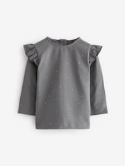 Pink/Grey Baby Long Sleeve Tops 4 Pack - Image 2 of 7