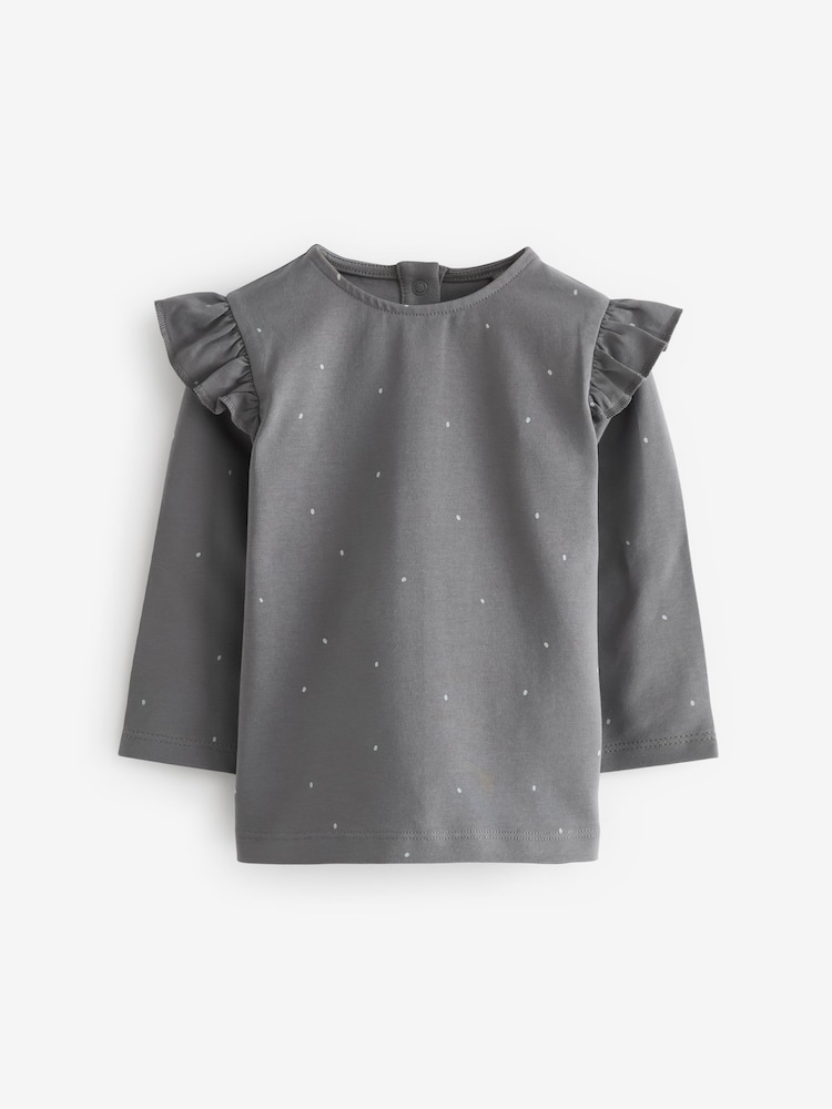 Pink/Grey Baby Long Sleeve Tops 4 Pack - Image 2 of 7