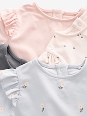 Pink/Grey Baby Long Sleeve Tops 4 Pack - Image 7 of 7