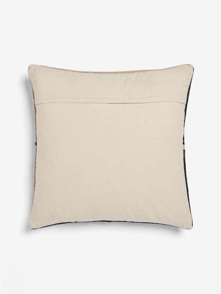 French Connection Black Sundial Woven Wool Cushion - Image 3 of 3