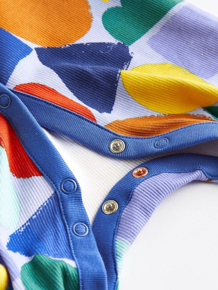 Blue Rainbow Footless Baby Sleepsuit 3 Pack (0mths-3yrs) - Image 6 of 9