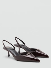 Mango Red Patent Point Toe Kitten Heels - Image 1 of 4