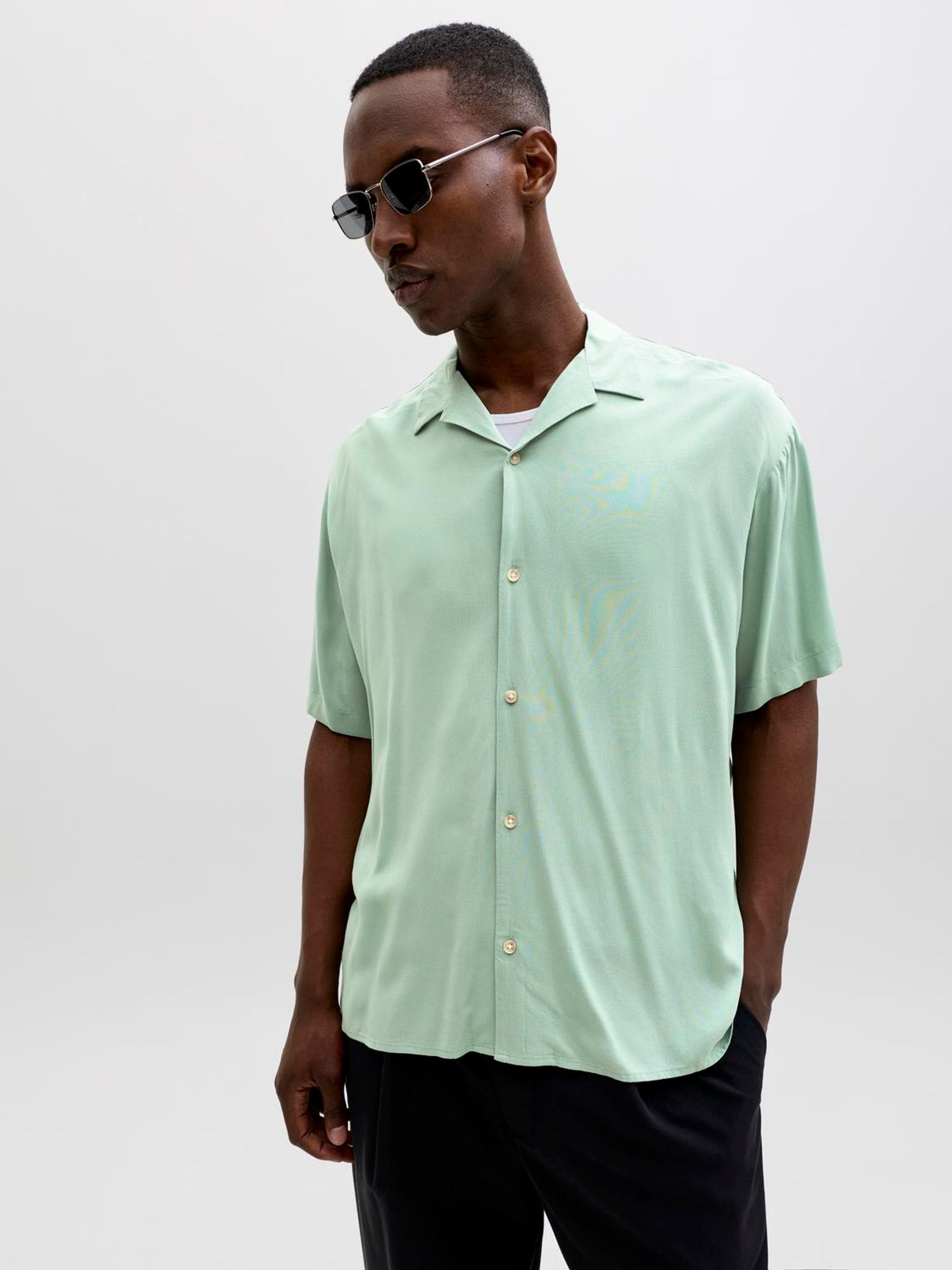 Buy JACK & JONES Green Viscose Resort Shirt from Next USA