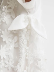 Reiss Ivory Theo 9-13 yrs Embellished Flared Dress - Image 4 of 7