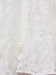 Reiss Ivory Theo 9-13 yrs Embellished Flared Dress - Image 7 of 7