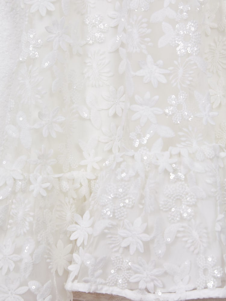 Reiss Ivory Theo 9-13 yrs Embellished Flared Dress - Image 7 of 7