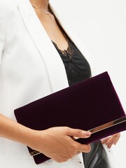 Lila - Clutch-Tasche mit abnehmbarer Umhängekette - Bild 1 von 8