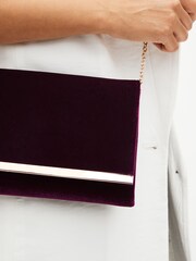 Lila - Clutch-Tasche mit abnehmbarer Umhängekette - Bild 2 von 8
