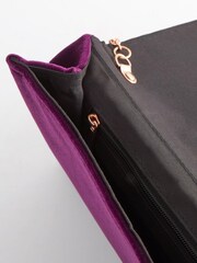 Lila - Clutch-Tasche mit abnehmbarer Umhängekette - Bild 7 von 8