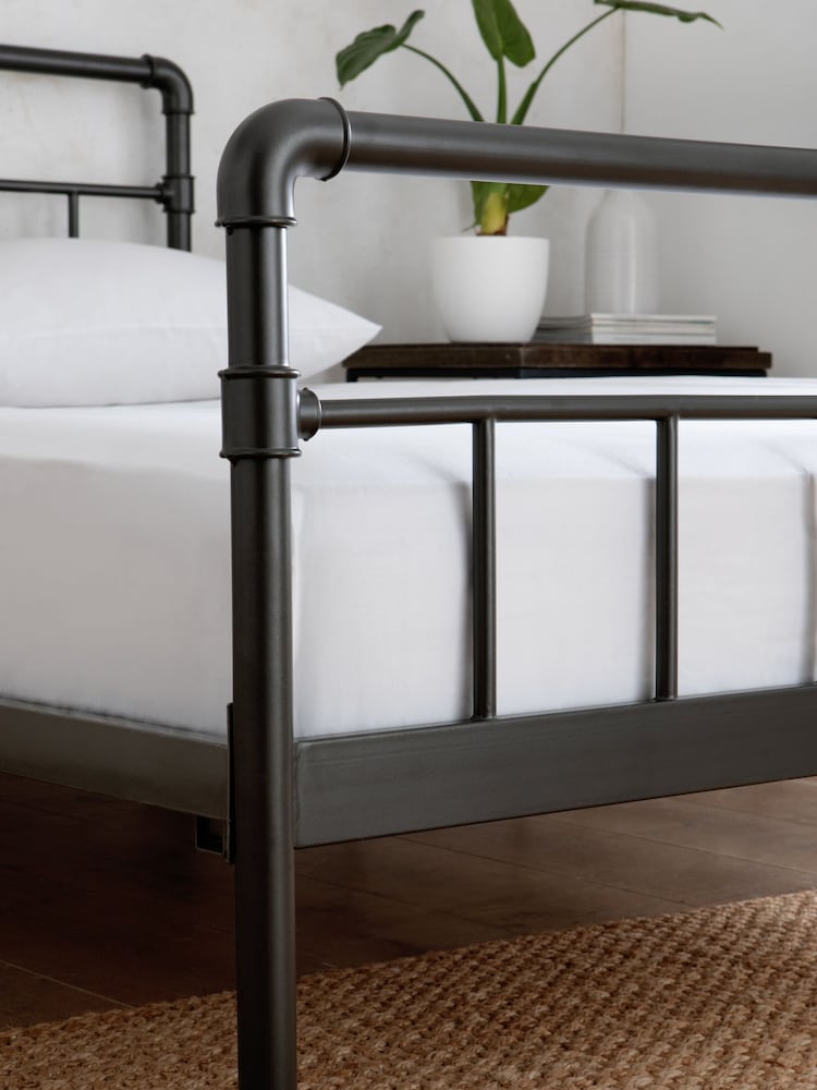 Dark Grey Hanson Metal Bed Frame - Image 2 of 5