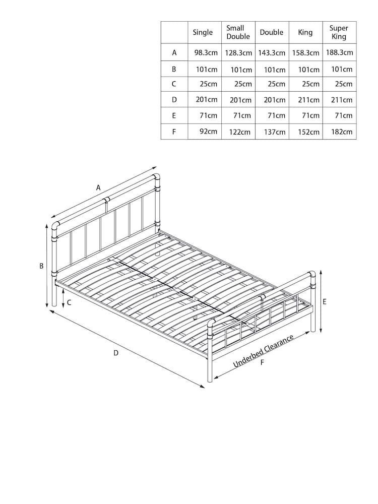 Dark Grey Hanson Metal Bed Frame - Image 5 of 5