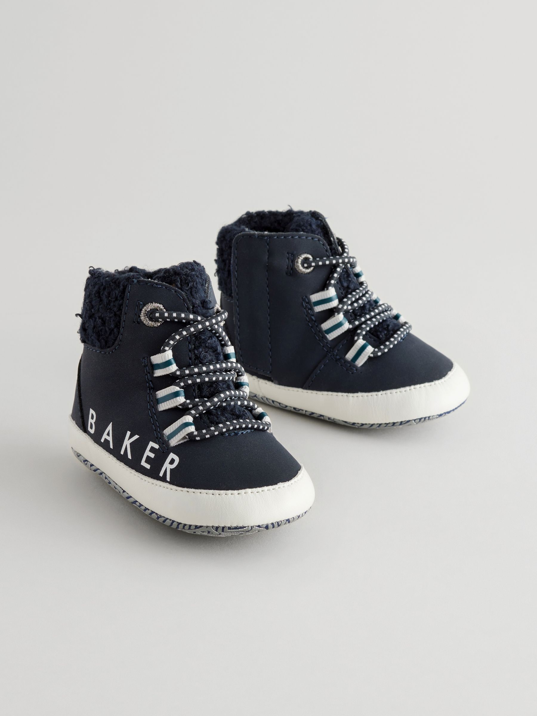 Buy Baker by Ted Baker Boys Navy Borg Trim Boots from Next Austria