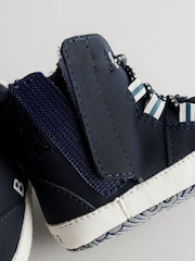 Baker by Ted Baker Boys Navy Borg Trim Boots - Image 6 of 6