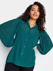 M&Co Green Pleat Sleeve Shirt - Image 2 of 5