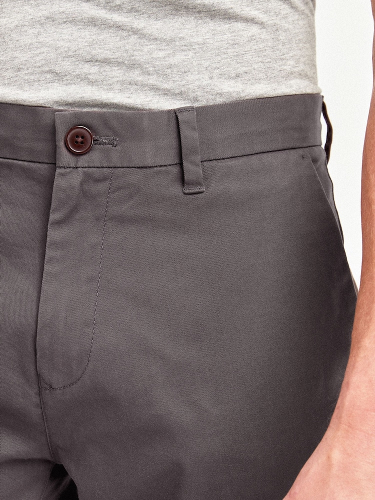 Grey Dark Relaxed Fit Stretch Chinos Trousers - Image 3 of 4